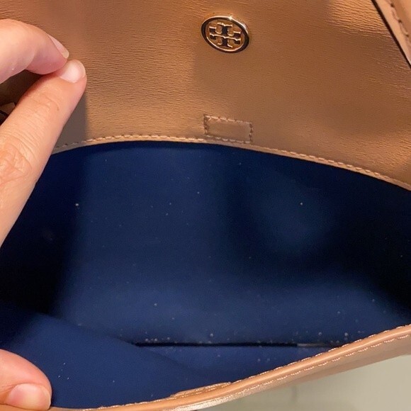 Tory Burch Parker Tote Leather Purse Tan Light Brown Bag Classic Preppy Zipper - Picture 4 of 10